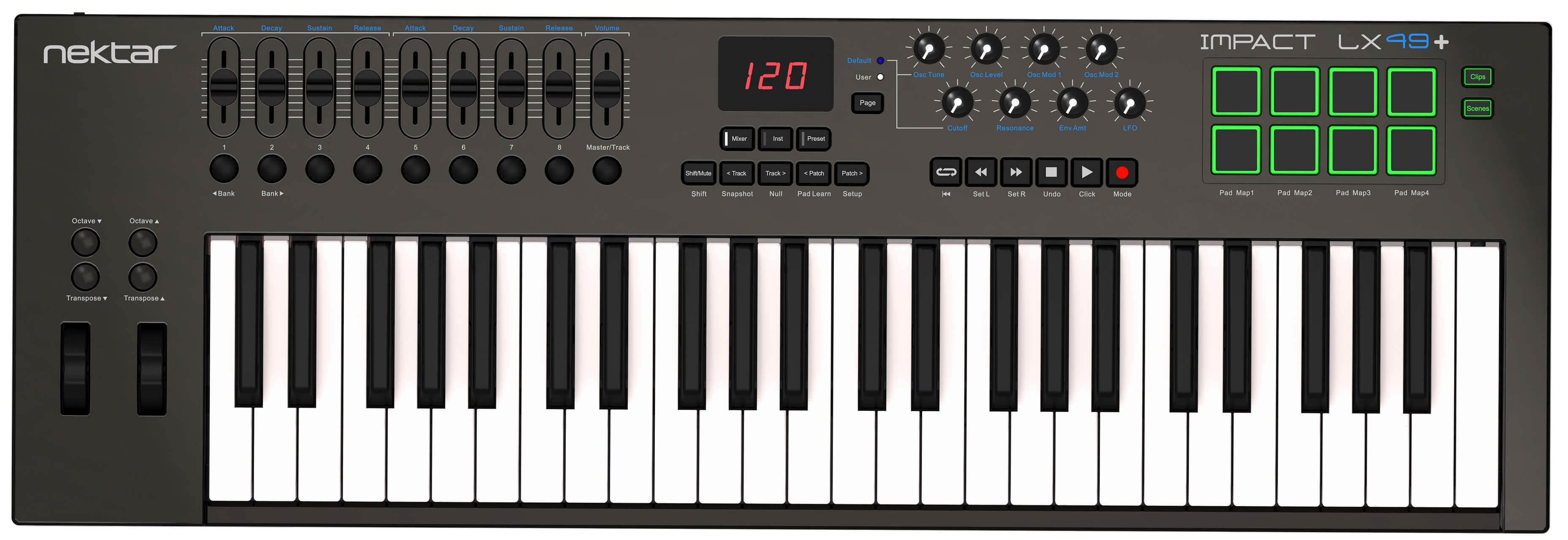 Nektar冲击LX49+ 49键MIDI键盘控制器