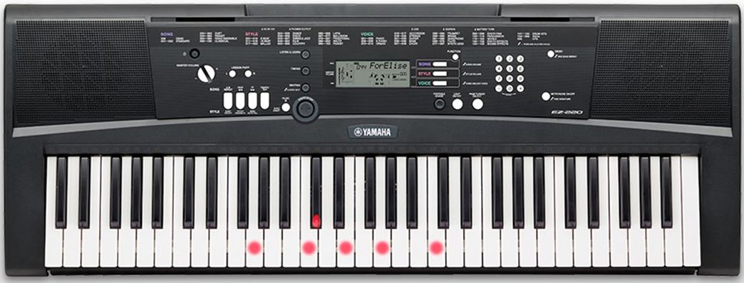 雅马哈ez - 220便携式键盘