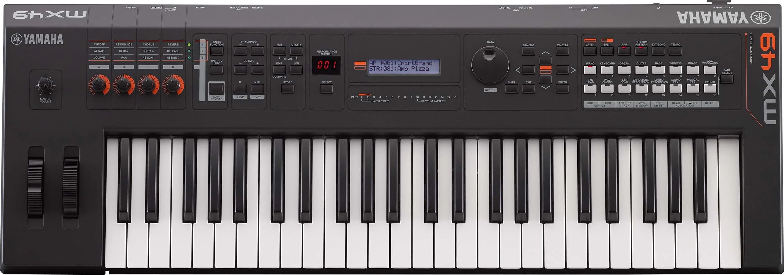 雅马哈MX49 V2音乐合成器MIDI控制器键盘
